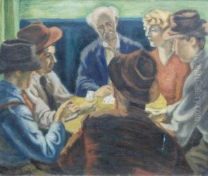 The Card Players by Norbert Nadel