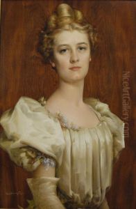 Portrait Of A Lady In White Dress