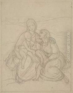 Maria Und Elisabeth Mitchristus Und Johannes