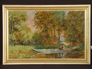 Angler Am Rheinaltwasser by Wilhelm Nagel
