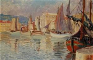 The Port In Rijeka by Frantisek Nagl