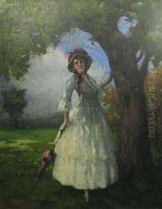 Doamna Cu Umbrela by Vilmos Nagy