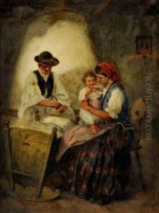 Sedliacka Rodina by Vilmos Nagy