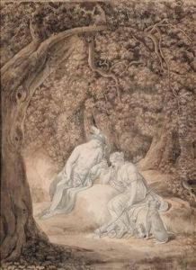 Merkur Unddiana by Johann August Ii Nahl