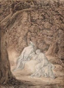 Hermes Und Artemis by Johann August Ii Nahl