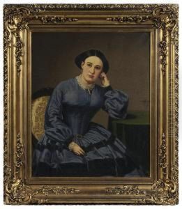 Portrait Of A Woman Seated In A Chair by Charles Christian Nahl
