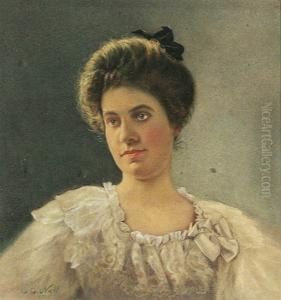 A Portrait Of Bertha May Williams by Charles Christian Nahl