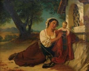 Femme Presentant Un Enfant