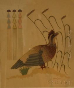Quail In Corn Field