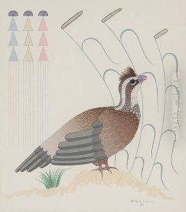 A Cock Bob White Calling For Its Mate by Gerald Lloyde Nailor