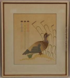 Bird In Cornfield by Gerald Lloyde Nailor