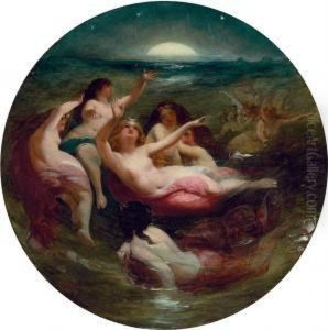 The Water Nymph's Hymn To The Rising Moon by John George Naish