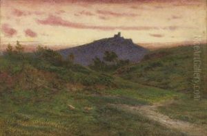 Ruins Overlooking A Romantic Landscape Ruins Overlooking A Romantic Landscape