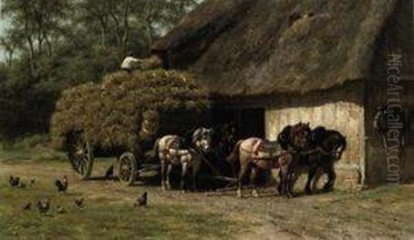 Unloading The Haycart - view 1