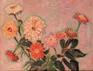 Gerberas by Dirk Berend Nanninga