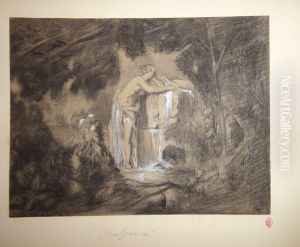 Une Source by Celestin Francois Nanteuil