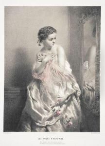 Les Premieres Roses by Celestin Francois Nanteuil