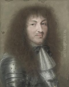 Portrait En Buste De Louis Xiv En Armure