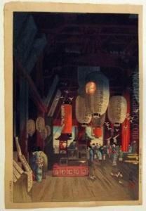 Inside Kanzeon Temple, Asakusa
