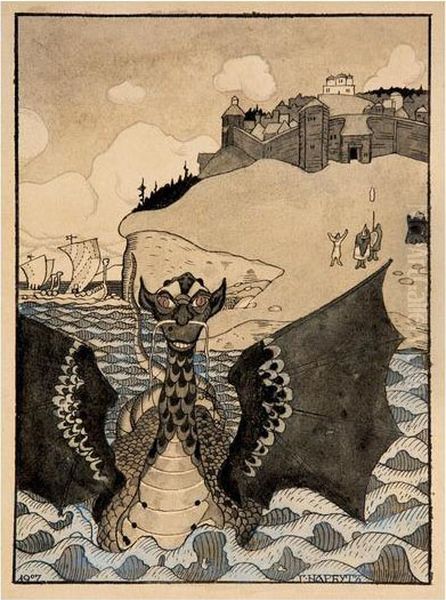 Winged Sea Serpent. - view 1