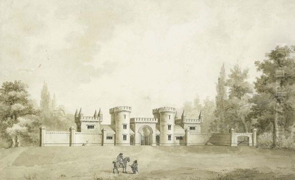 Design For A Gothic Country Seat For Charles Townley - view 1