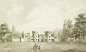 Design For A Gothic Country Seat For Charles Townley by John Nash