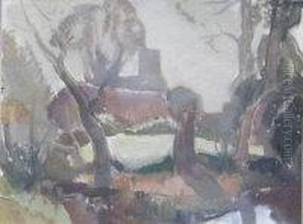 River Landscape With A Church In The Distance - view 1