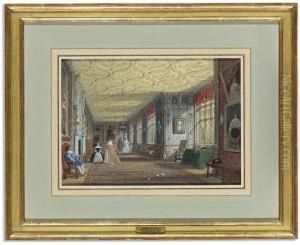 The Cartoon Gallery, Knole, Kent by Joseph Nash