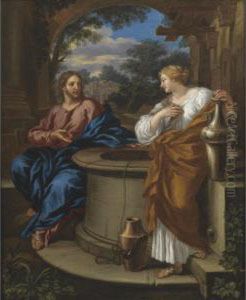 Christ And The Woman Of Samaria by Giuseppe Nicola Nasini