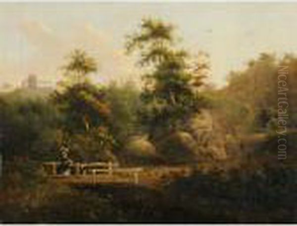 Paesaggio Con Ponte E Figure - view 1
