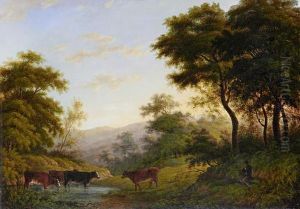Cattle Watering by Patrick, Peter Nasmyth