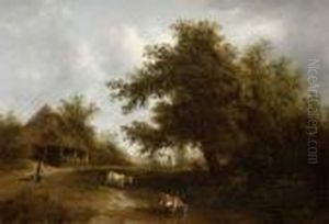 Cows At Water by Patrick, Peter Nasmyth