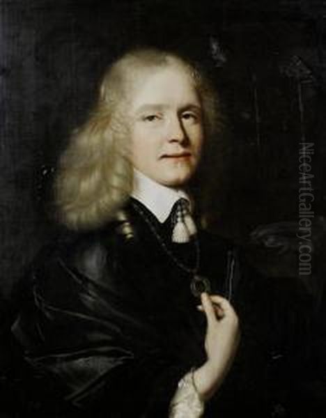 Portrait Of A Gentleman, Bust-length, In Ablack Mantle And A White Chemise - view 1
