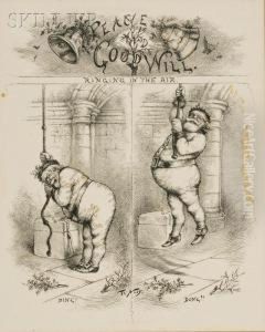 Peace And Goodwill Ringing In The Air by Thomas Nast