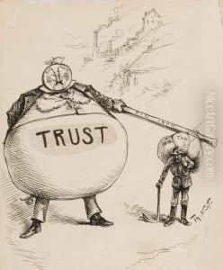 The Fat And The Lean Issue, Editorial Cartoon by Thomas Nast