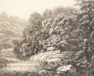 Pinselzeichnung In Schwarz Und Grau