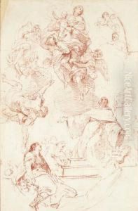 Apparition De La Vierge Et L'enfant A Saint Bernard