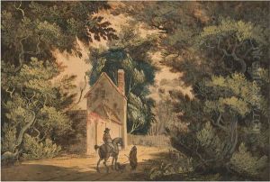 View Near Mickleham, Surrey. by John Claude Nattes