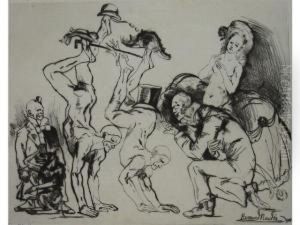 L'echine Bien Graissee... (acrobates). by Bernard Naudin