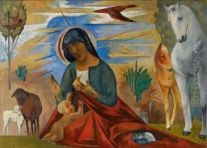 Madonna Mit Den Tieren by Heinrich Nauen