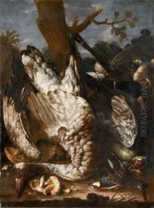 Selvaggina Di Piuma Su Sfondo Di Paesaggio by Pietro Navarra
