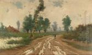 Campesina En Un Camino.