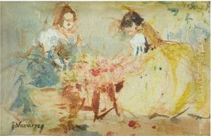 Dama Con Flores by Jose Navarro