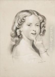 Portrait De Jeune Fille by Francois-Joseph Navez