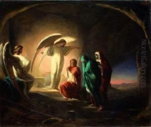 Les Saintes Femmes Au Tombeau Avec Les Anges De La Resurrection. by Joseph Navlet