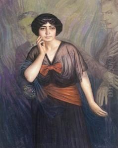 Portret Pani M. R. by Boleslaw Nawrocki