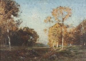 Herbstliche Landschaft. by Francois H. Nazon