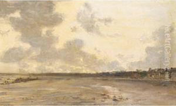 Beach Scene At Dusk - view 1
