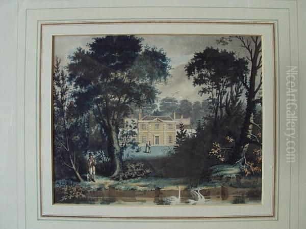 Country House With Figures Before - view 1