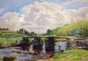 Packhorse Bridge, Dartmoor by Edward Mossforth Neatby